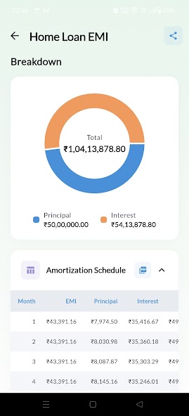 Amortization schedule