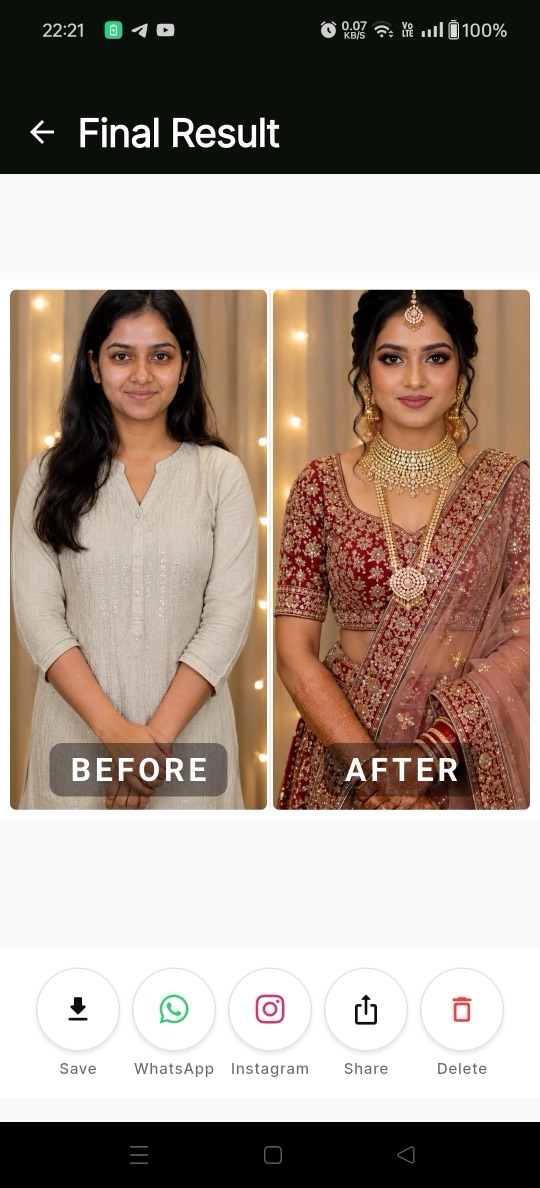 ProgressShot bridal makeover before and after result